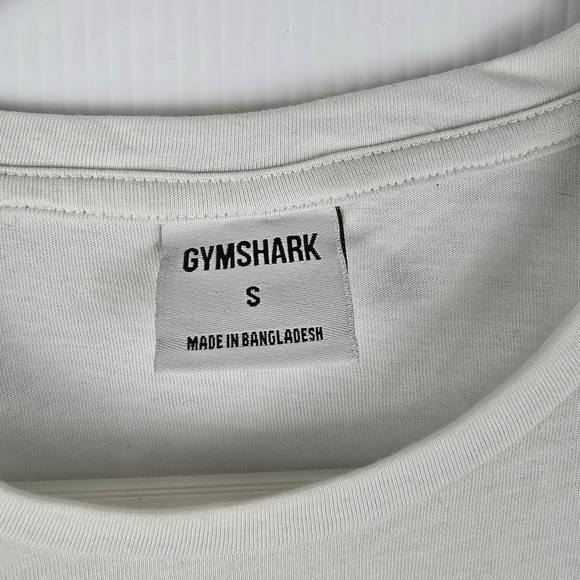 NWOT Gymshark Women's White Long Sleeve Relaxed Fit T-Shirt Size Small - Picture 3 of 5